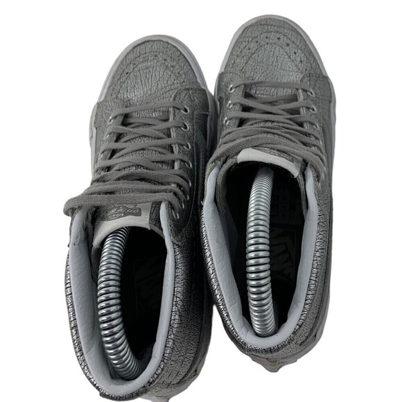 Vans SK8-Hi Top Shoes 721277 Shiny Silver White Gray 4.5 Mens or Womens 6 - Picture 7 of 10